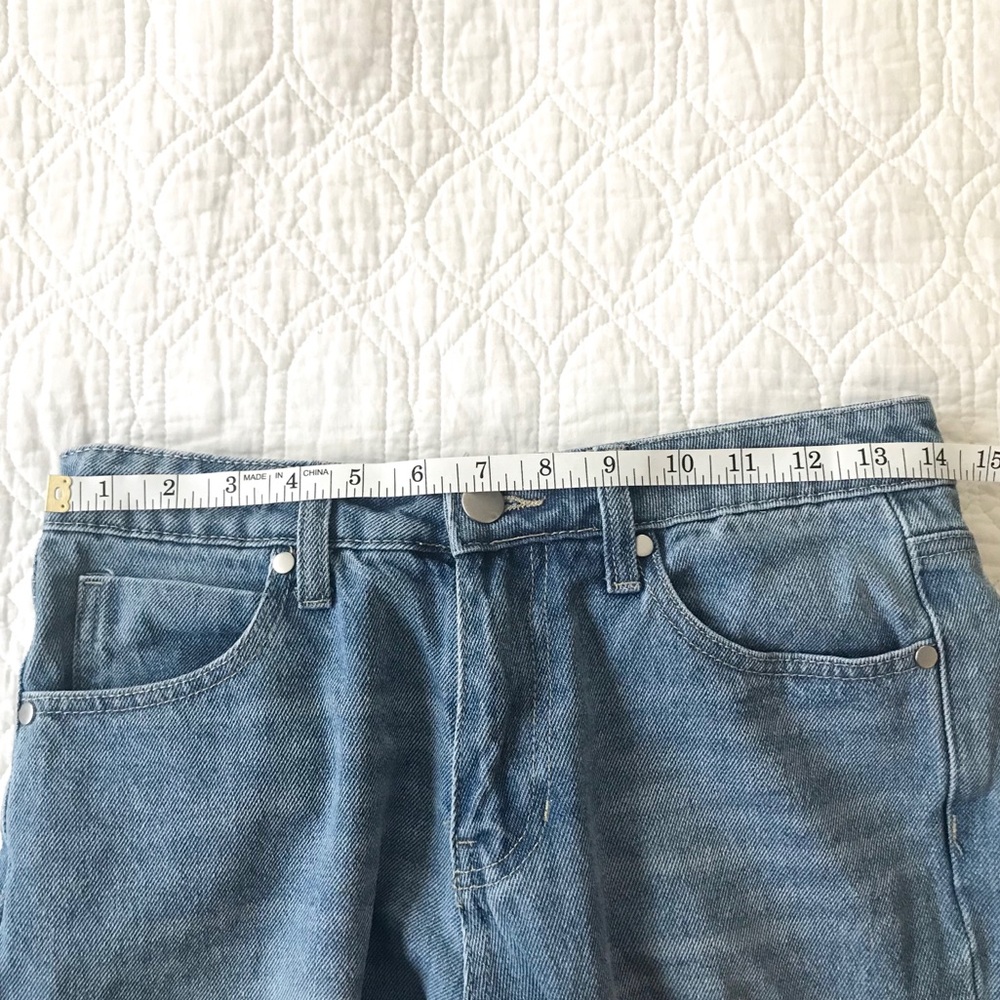 Bp Blue Ripped Distressed High Rise Mom Jeans - Picture 5 of 14